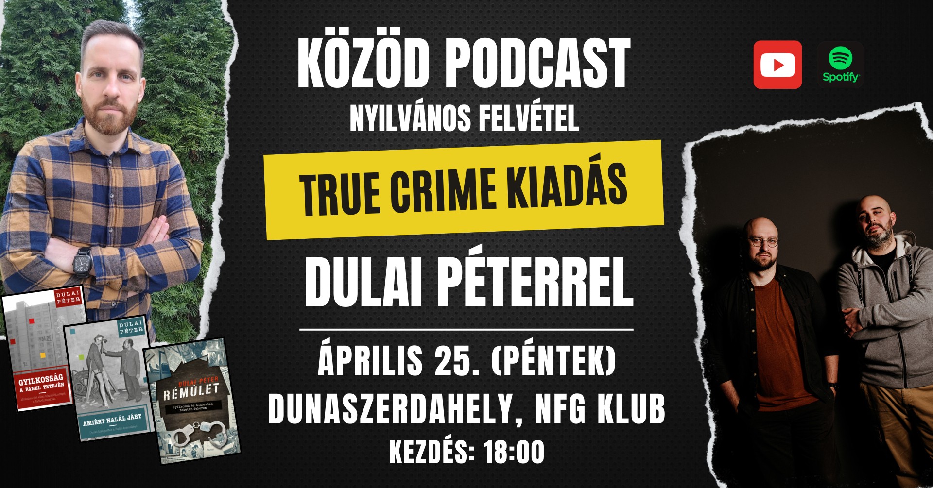 KÖZÖD podcast true crime kiadás Dulai Péterrel