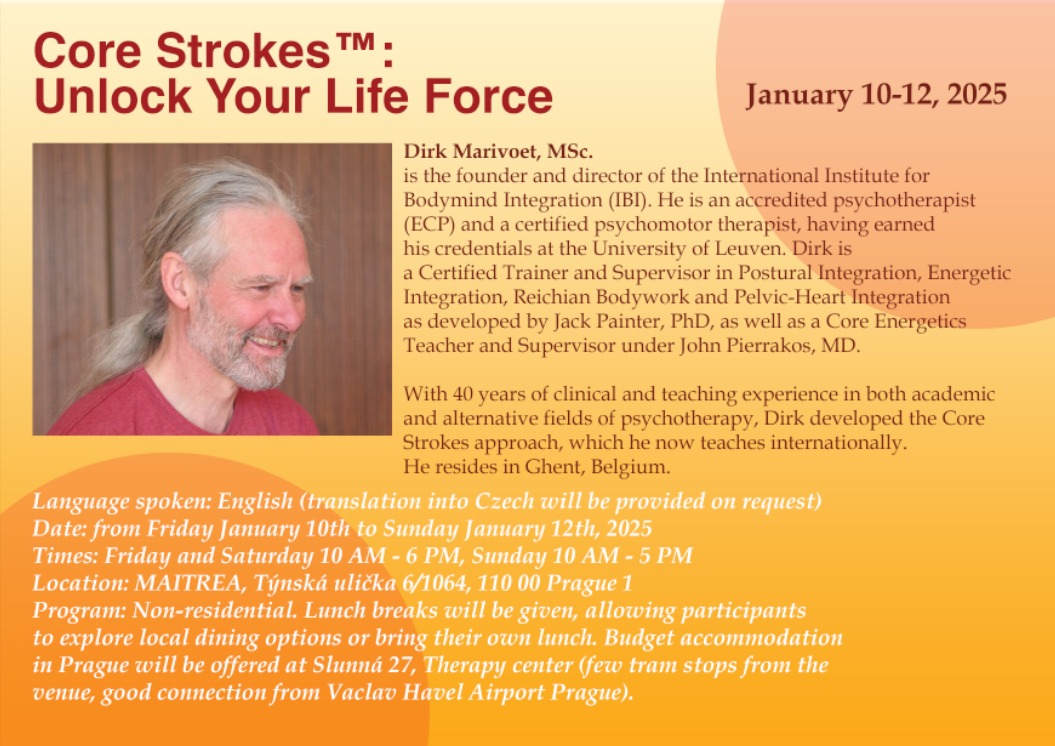 Unlock Your Life Force.  A Dynamic and Transformative 3-Day Workshop with Dirk Marivoet