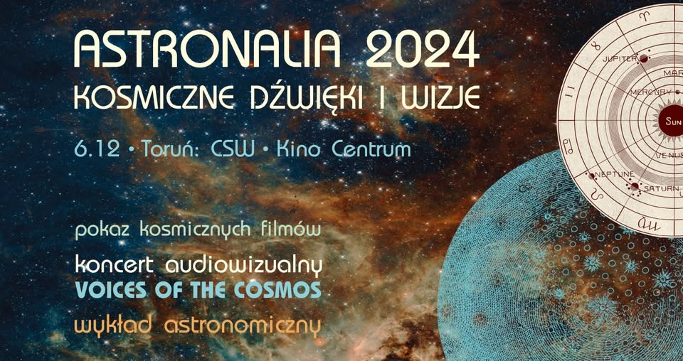 ASTRONALIA 2024 - koncert VOICES OF THE COSMOS / wykład astronomiczny / pokaz filmów (Toruń)
