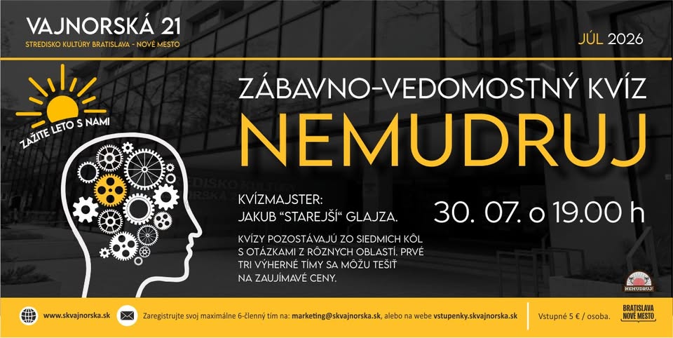 Zábavno-vedomostný kvíz NEMUDRUJ 🧠