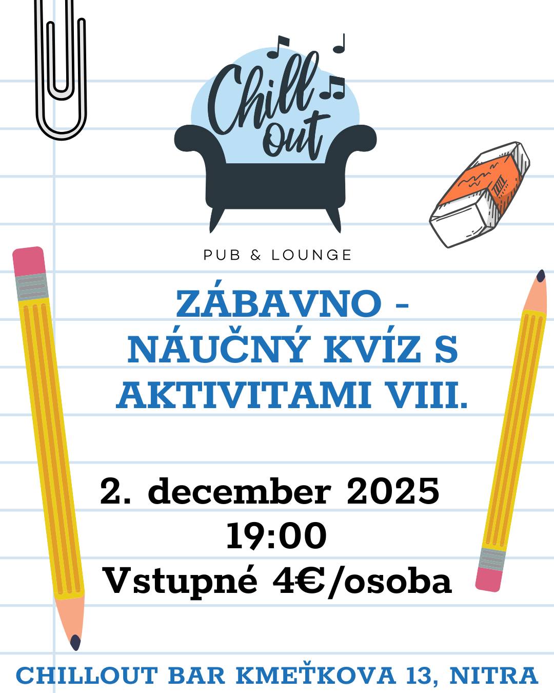 Chillout zábavno - náučný kvíz s aktivitami VIII.