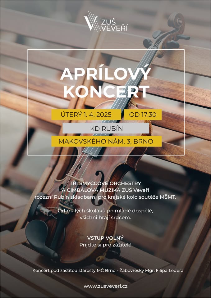 Aprílový koncert: orchestry + cimbálka VSTUP VOLNÝ