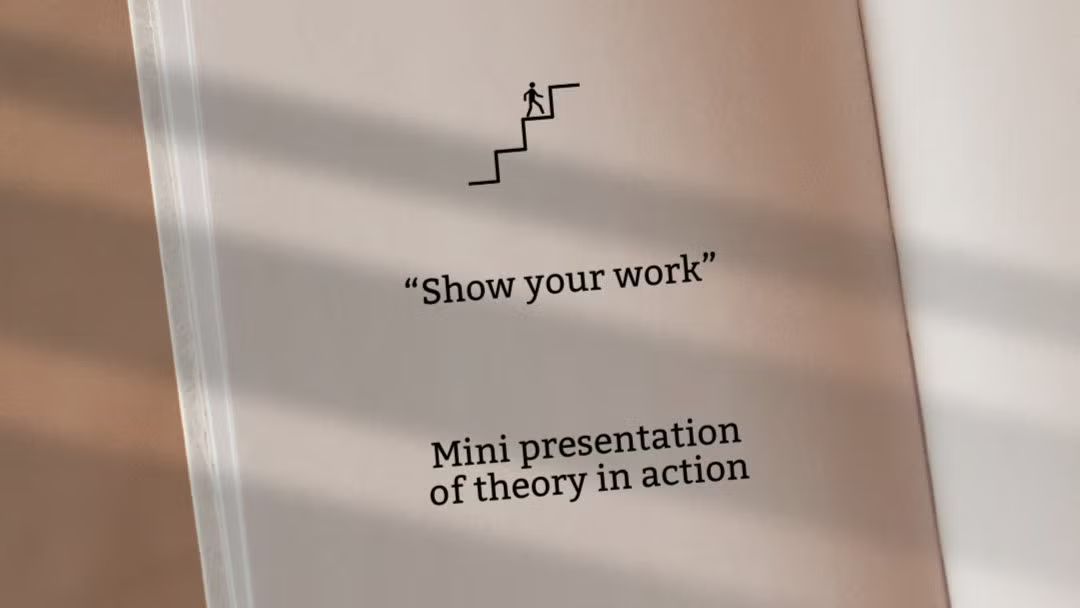 #11 Brno SelfDevEnt - "Show your work" - mini presentation of theory in action
