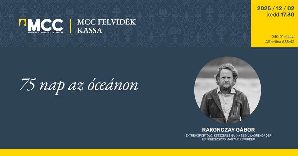 Az MCC Kassán! Rakonczay Gábor: 75 nap az óceánon