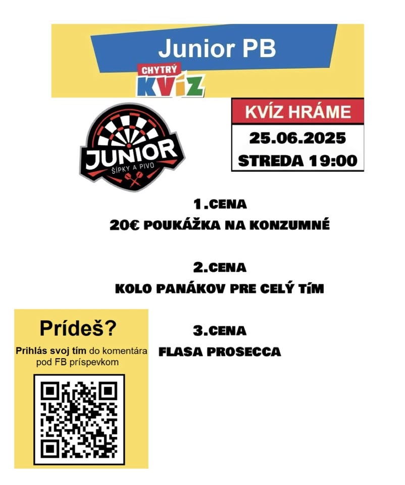 CHYTRÝ KVÍZ v JUNIOR PB