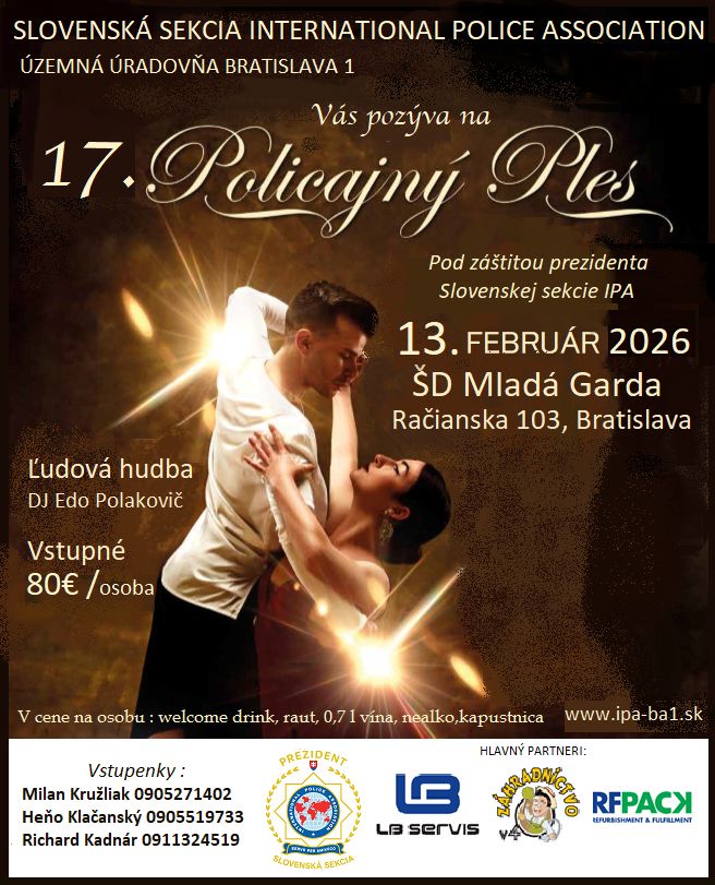 17. Policajný ples IPA Bratislava 1