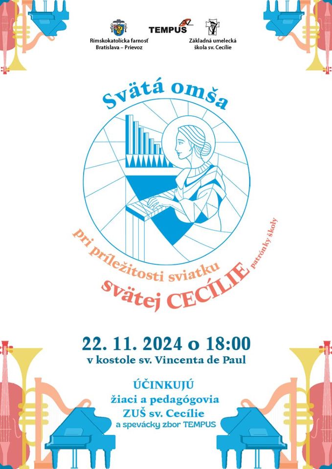 Svätá omša pri príležitosti sviatku svätej Cecílie.