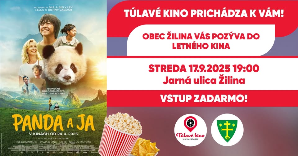 Túlavé kino prichádza do Žiliny! Premietame film Panda a ja!