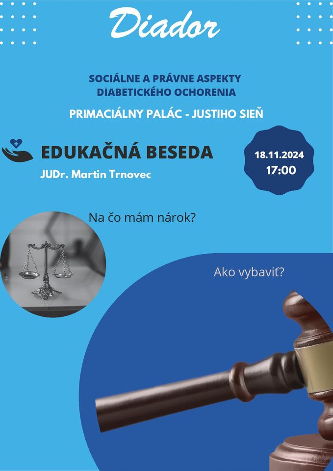 Eudkačná beseda: Sociálne a právne aspekty diabetického ochorenia