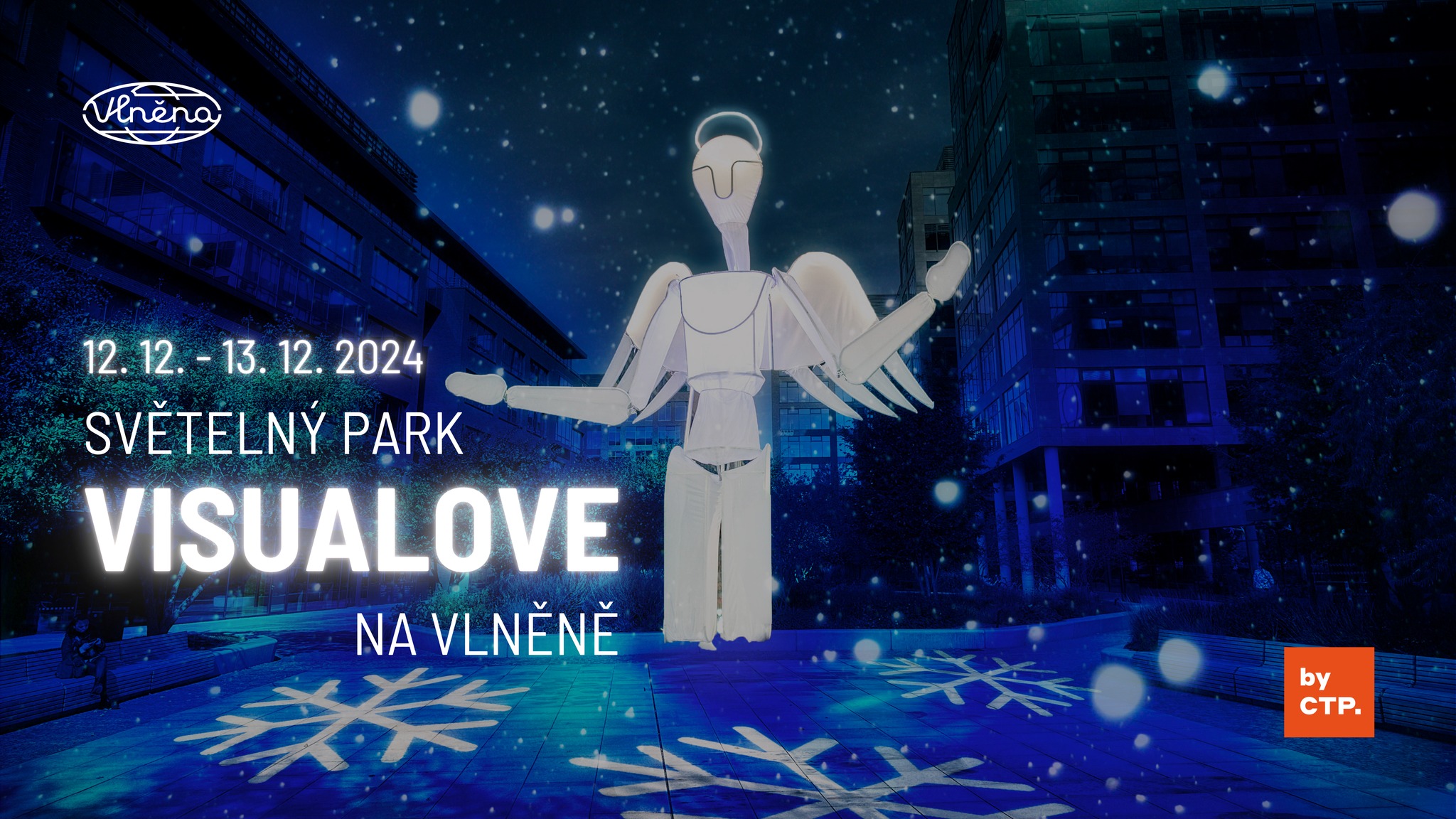 SVĚTELNÝ PARK S OBŘÍM ANDĚLEM NA VLNĚNĚ by VISUALOVE