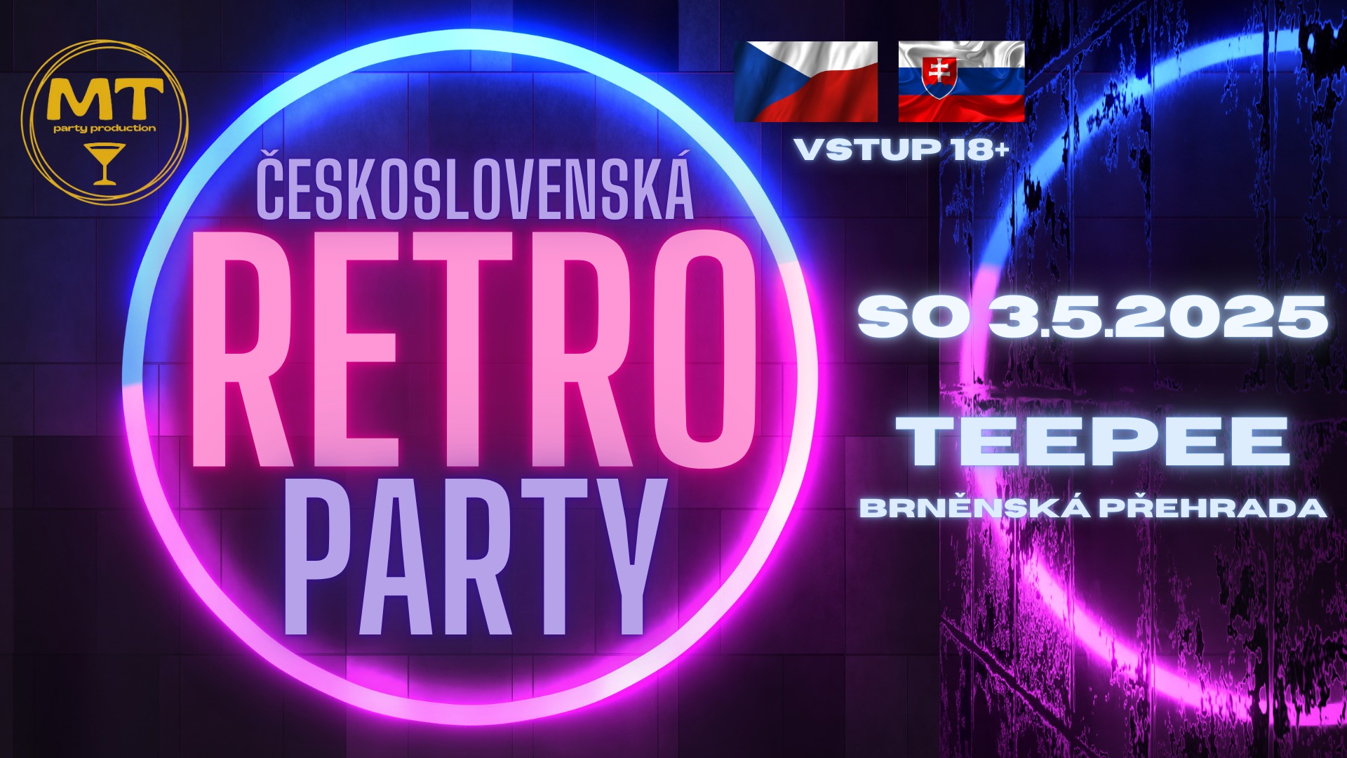 🇨🇿🇸🇰 Československá RETRO party | SO 3.5.2025 | Klub TeePee