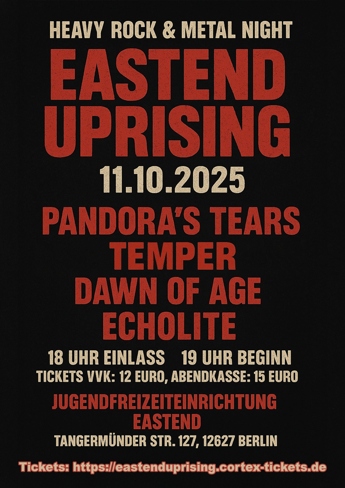 Eastend Uprising – Heavy Rock & Metal Night