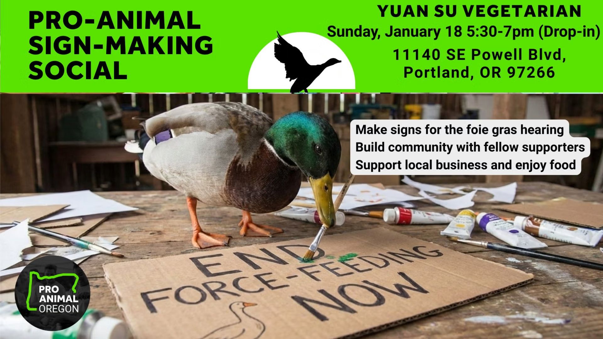 Pro-Animal Sign-Making Social