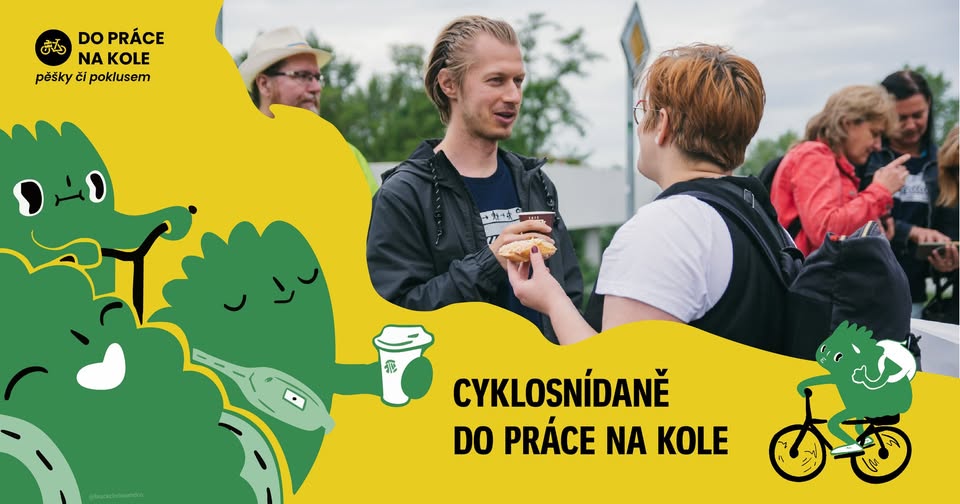 Cyklosnídaně Do práce na kole Praha s Komerčkou
