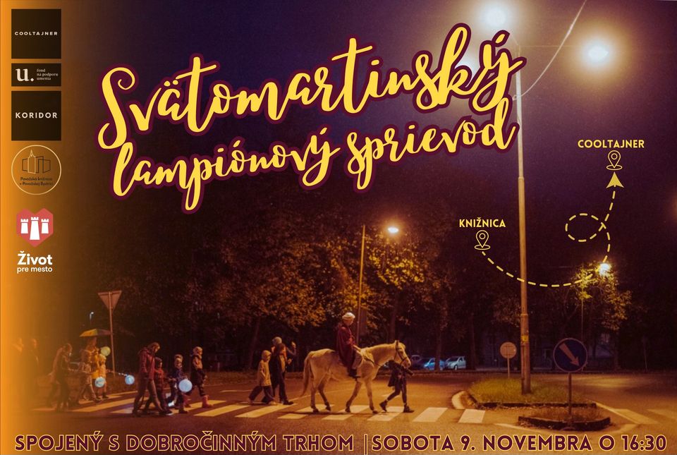 St. Martin's lantern procession connected with a charity market