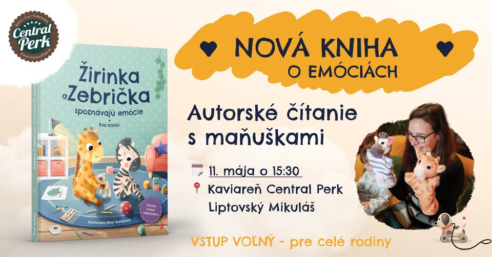 Autorské čítanie s maňuškami - Žirinka a Zebrička spoznávajú emócie