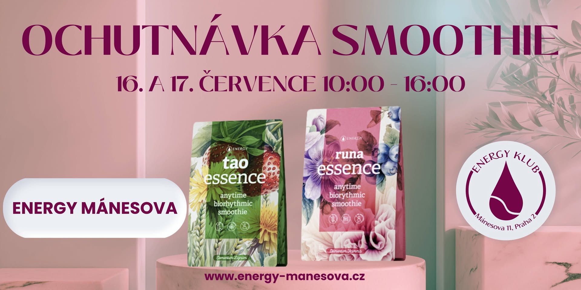OCHUTNÁVKA SMOOTHIE V ENERGY MÁNESOVA