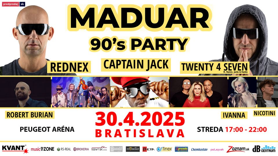 MADUAR 90’s PARTY - Bratislava