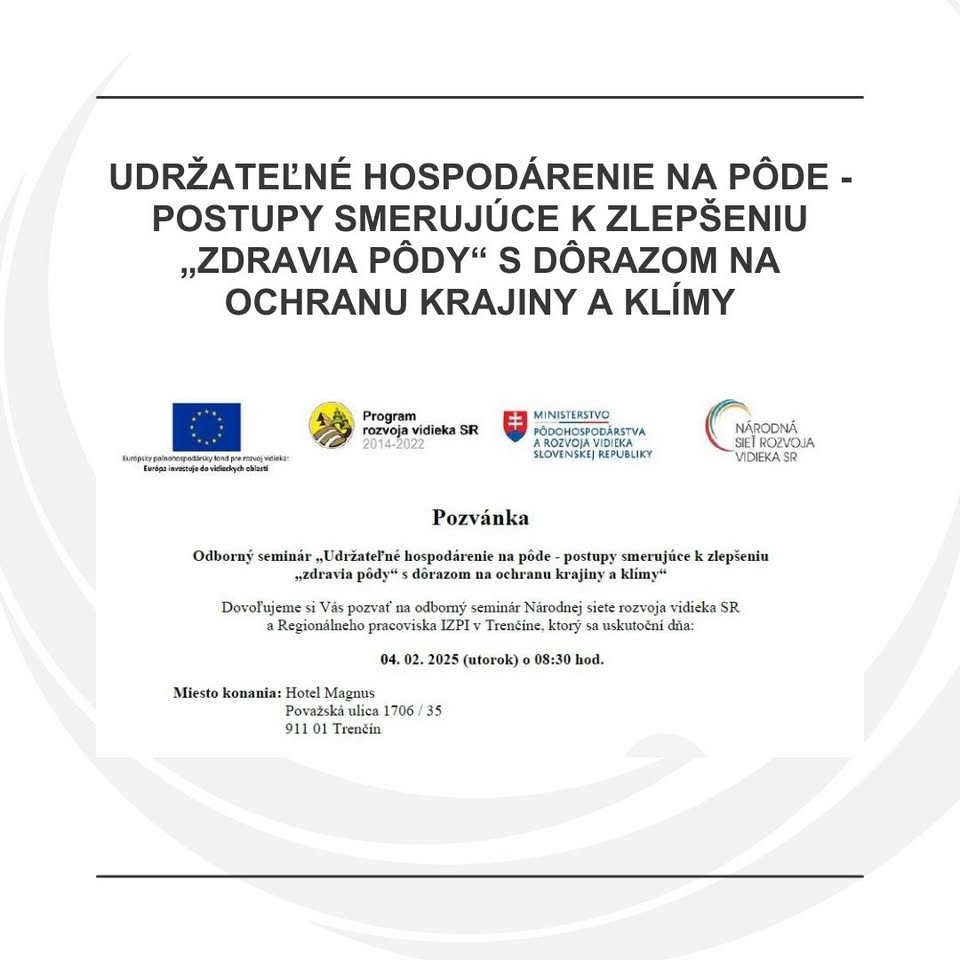 Udržateľné hosp. na pôde - postupy smer. k zlepšeniu „zdravia pôdy“ s dôrazom na ochranu krajiny ...