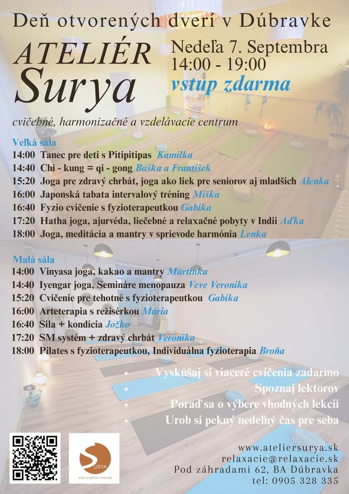 DEŇ OTVORENÝCH DVERÍ V ATELIÉRI SURYA