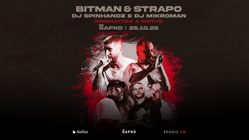 STRAPO & BITMAN + DJ SPINHANDZ & DJ MIKROMAN | ŠAFKO KLUB | SOBOTA 25/10