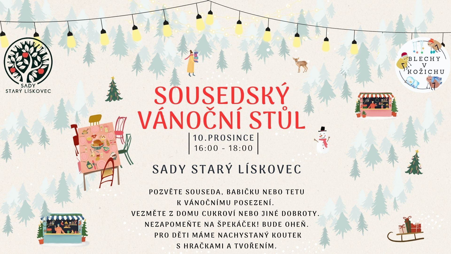 Sousedský vánoční stůl