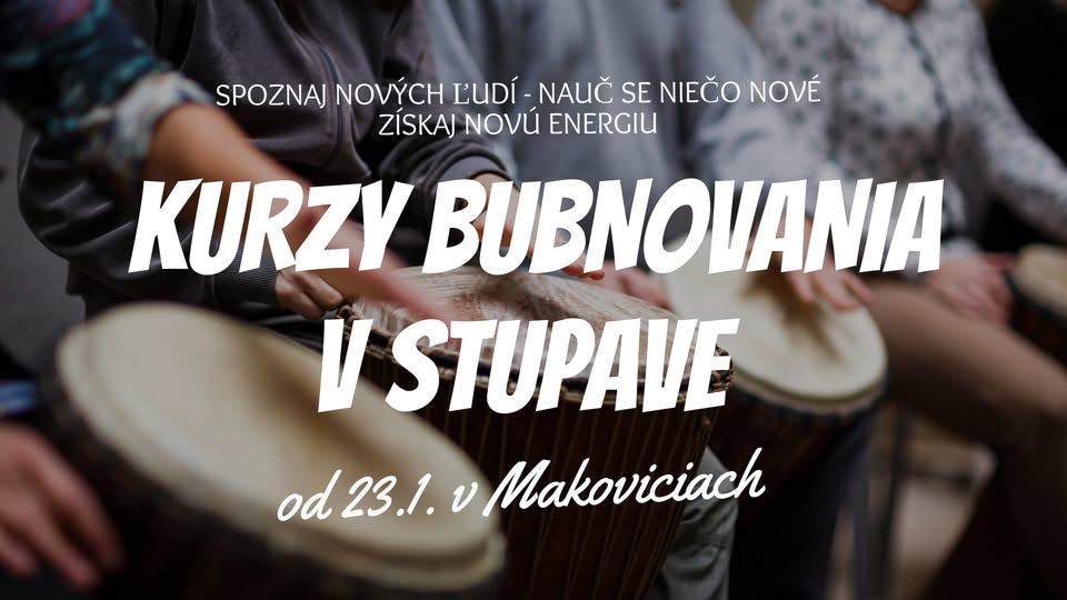 Kurzy bubnovania v Stupave - Január - Marec  2025
