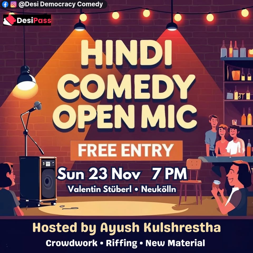 Hindi Comedy Open Mic – FREE ENTRY 🇮🇳