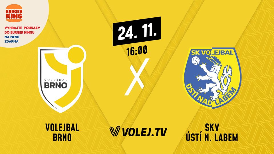 11. kolo ČEZ volejbalové extraligy: Brno - Ústí nad Labem