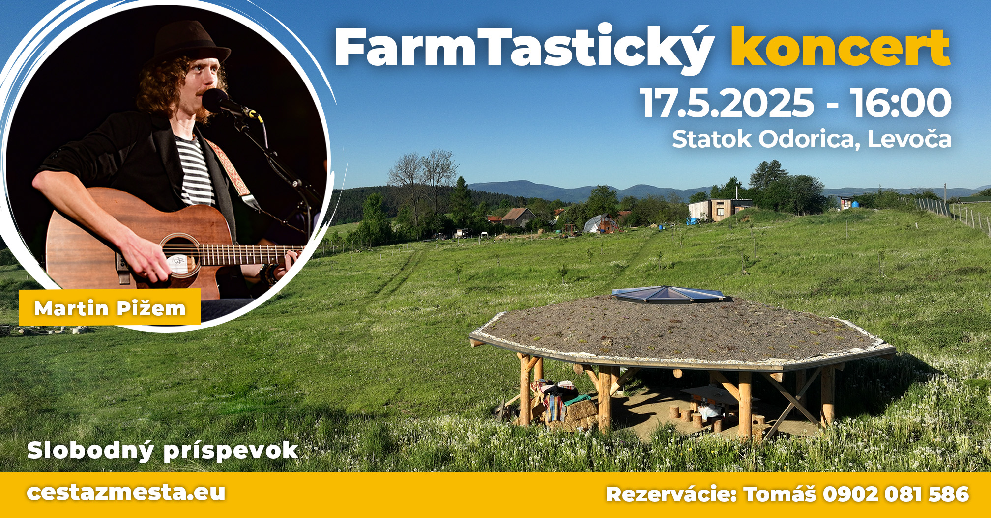 Koncert Martina Pižema v lone prírody – na statku Odorica