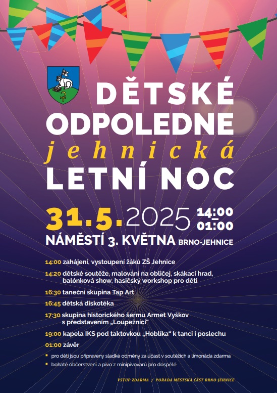 Dětské odpoledne a jehnická letní noc 2025