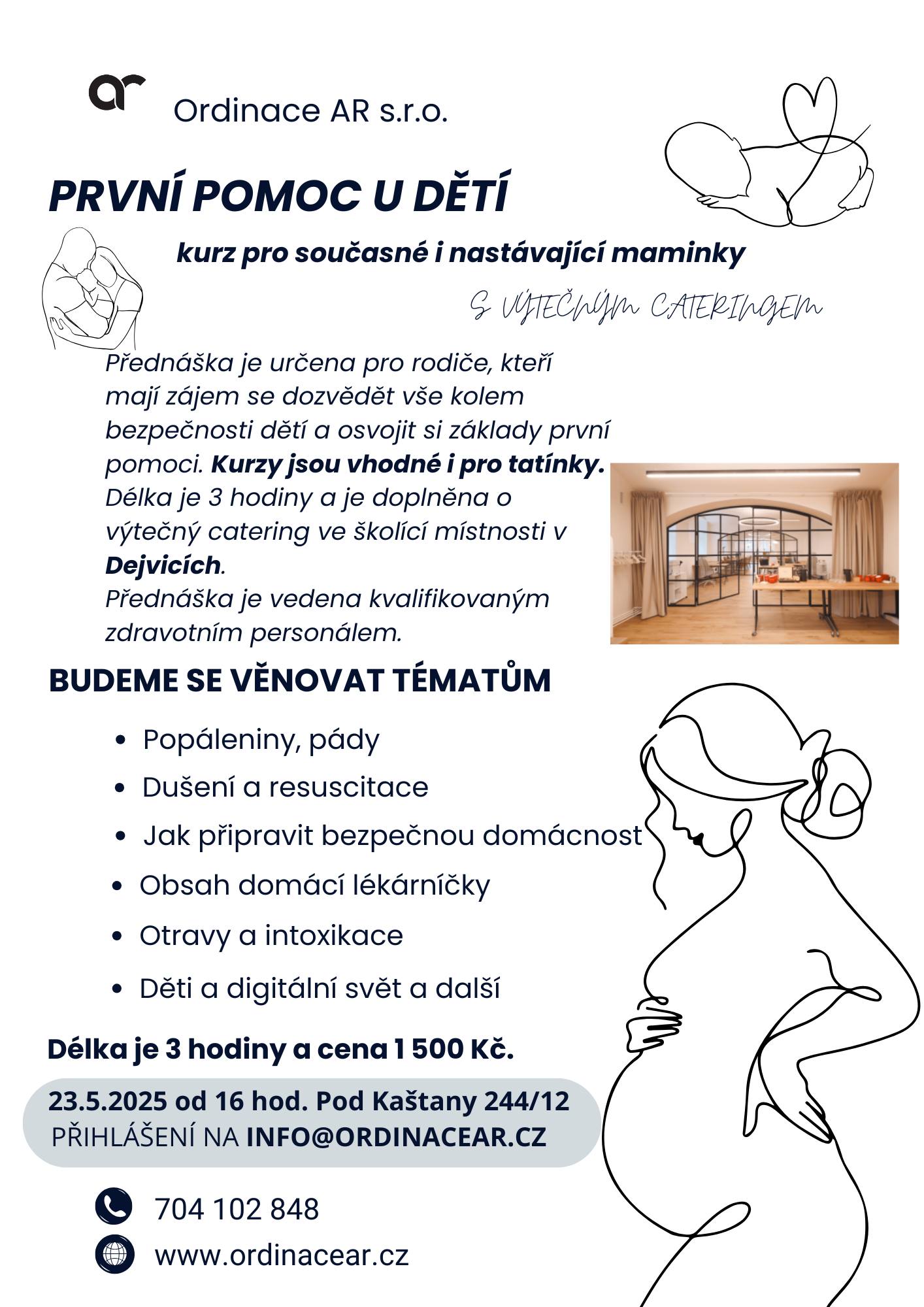 Kurz první pomoci u dětí - předporodní kurz vhodný i pro maminky malých dětí