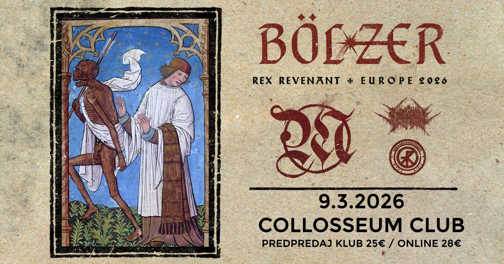 !! KONCERT ZRUŠENÝ !!! BÖLZER [CH], MISÞYRMING [IS], VITRIOL [USA], TREPANERINGSRITUALEN [DE]