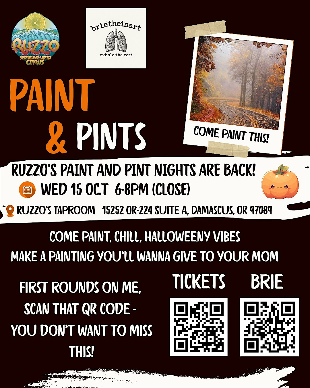Paint and Sip at Ruzzo's Retreat