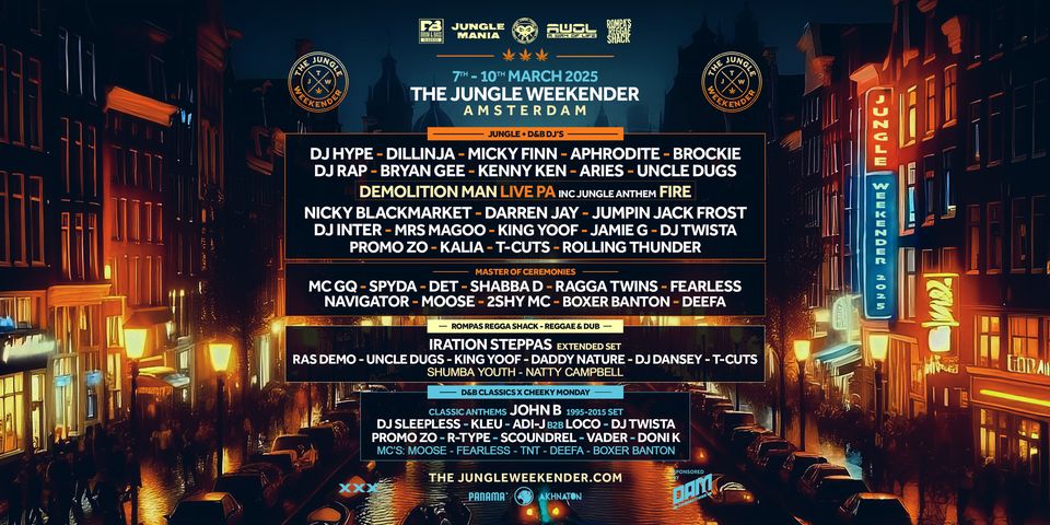 The Jungle Weekender Amsterdam • 7-10 March 2025