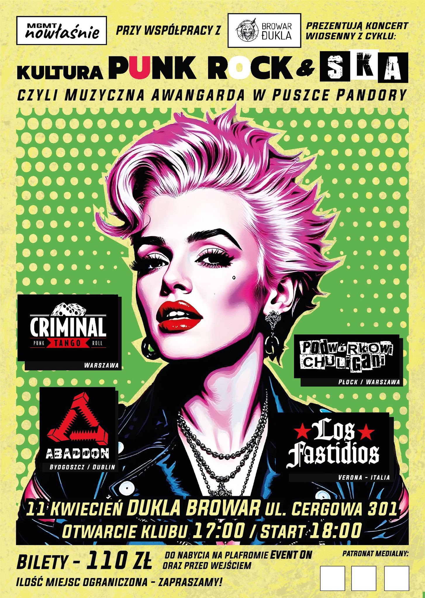 Los Fastidios  Abaddon , Podwórkowi Chuligani Criminal Tango- Kultura  punk ska  - w Puszce Pandory