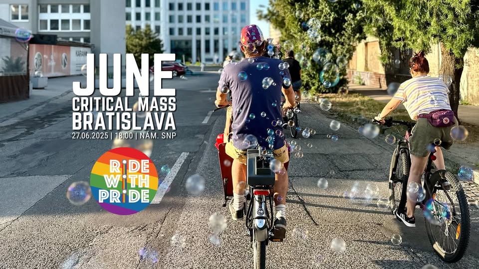 ⁠Cyklojazda Critical Mass Júnová - 🌈 Ride with PRIDE! 🚲