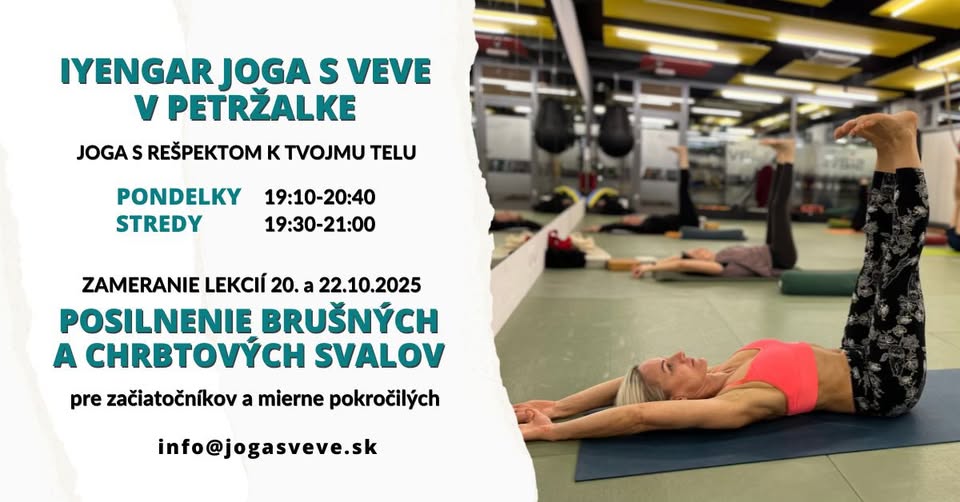Iyengar joga pre zlepšenie držania tela, kvality dychu a pre lepšiu stabilitu
