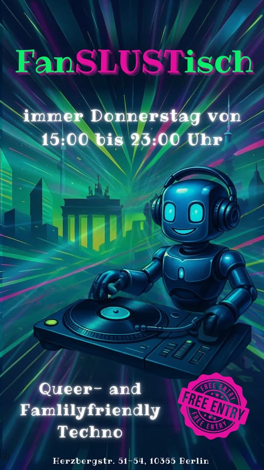 FanSLUSTisch Tanzen,Spielen & Schlemmen