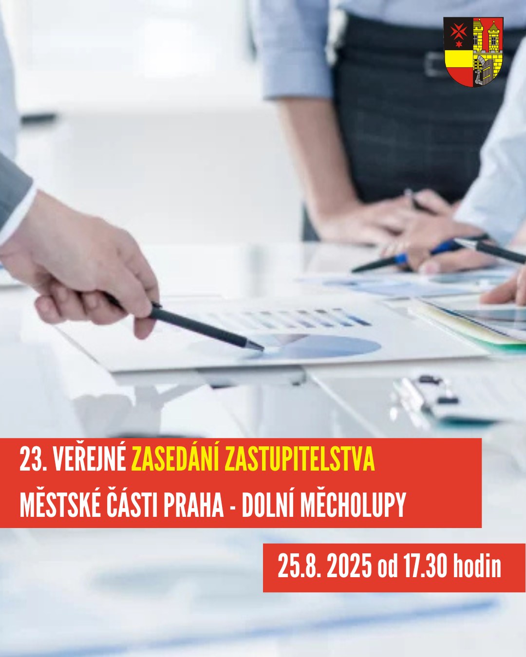 23. veřejné zasedání Zastupitelstva městské části Praha - Dolní Měcholupy