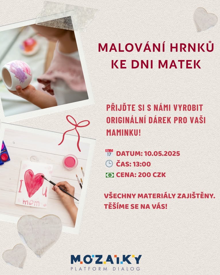 🎨 Malování hrnečků ke Dni matek!