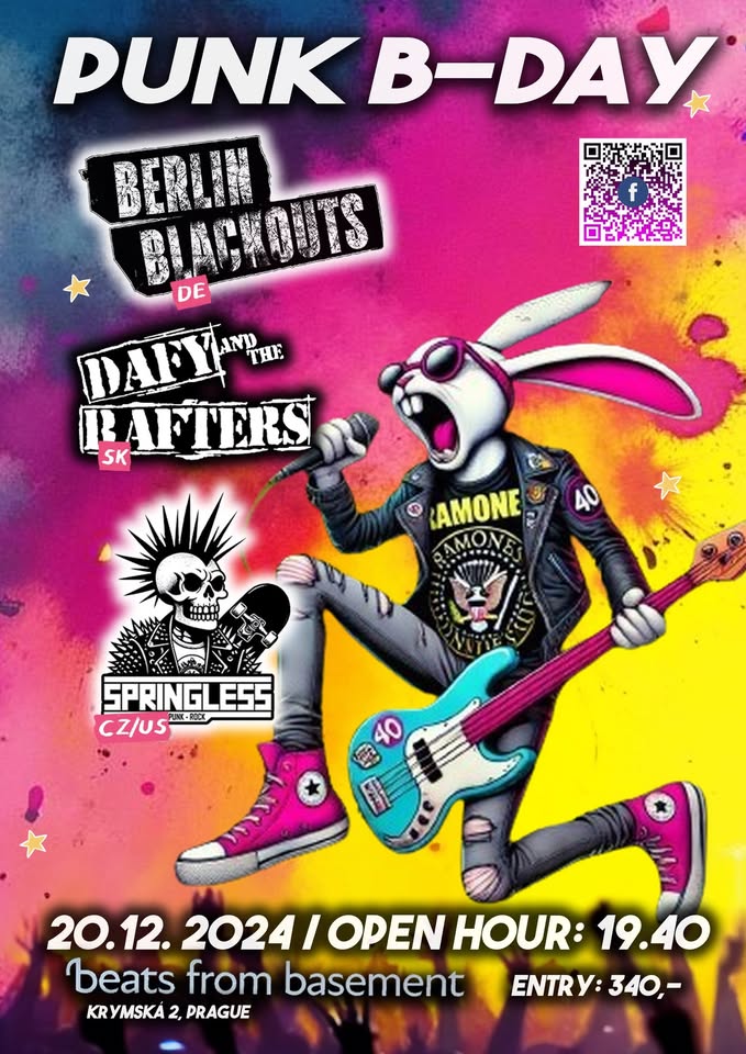 40´punk b-day! BERLIN BLACKOUTS - DAFY AND THE RAFTERS - SPRINGLESS