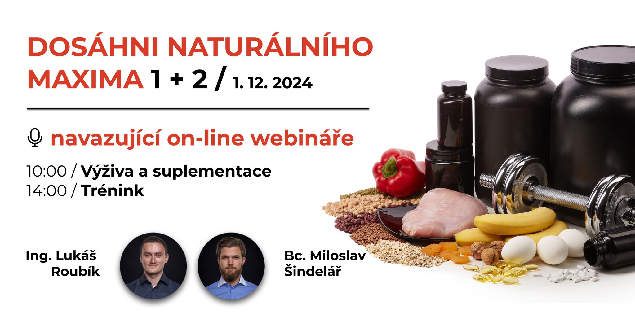 Dosáhni naturálního MAXIMA!   – 1. Výživa & suplementace & 2. Trénink