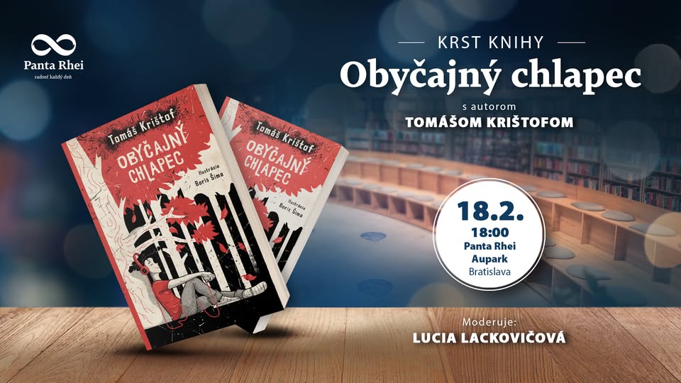 🎭 Krst knihy Obyčajný chlapec s autorom Tomášom Krištofom