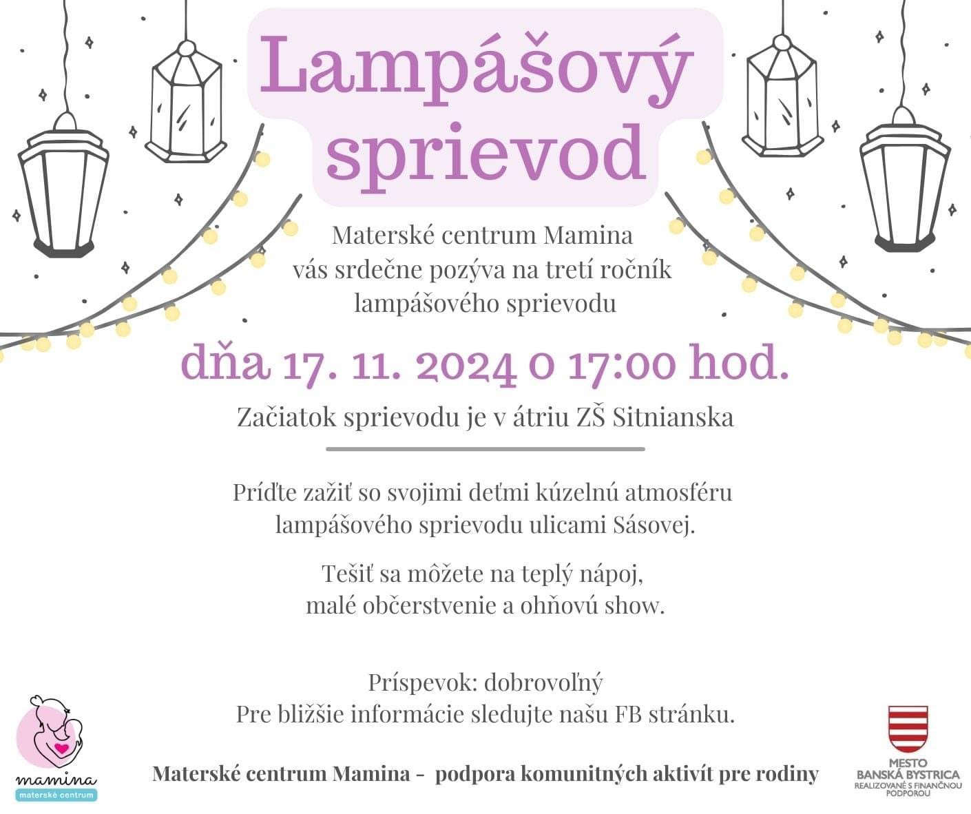 Lampášový sprievod ulicami Sásovej