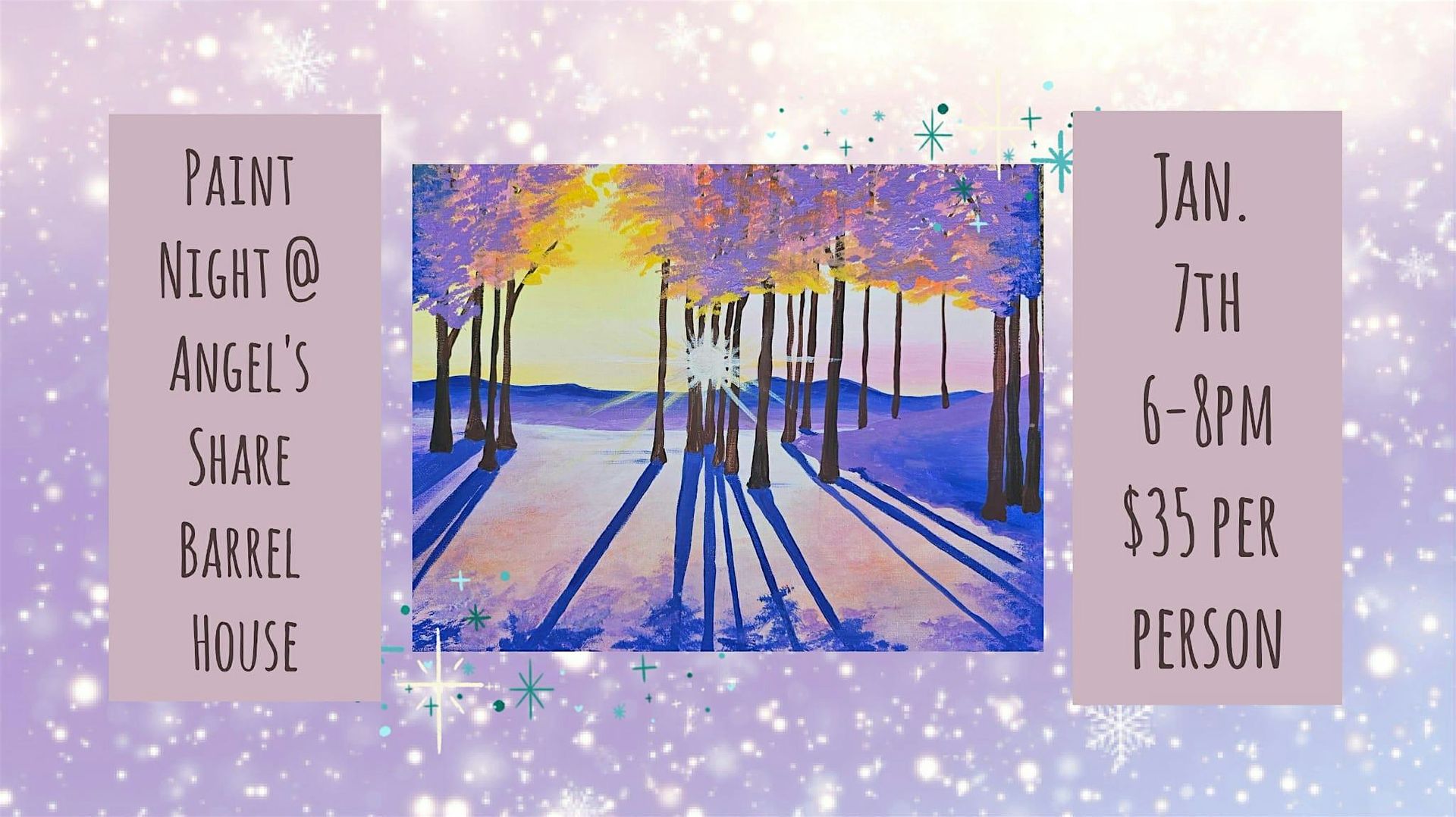 Winter Paint Night at Angel's Share Barrel House