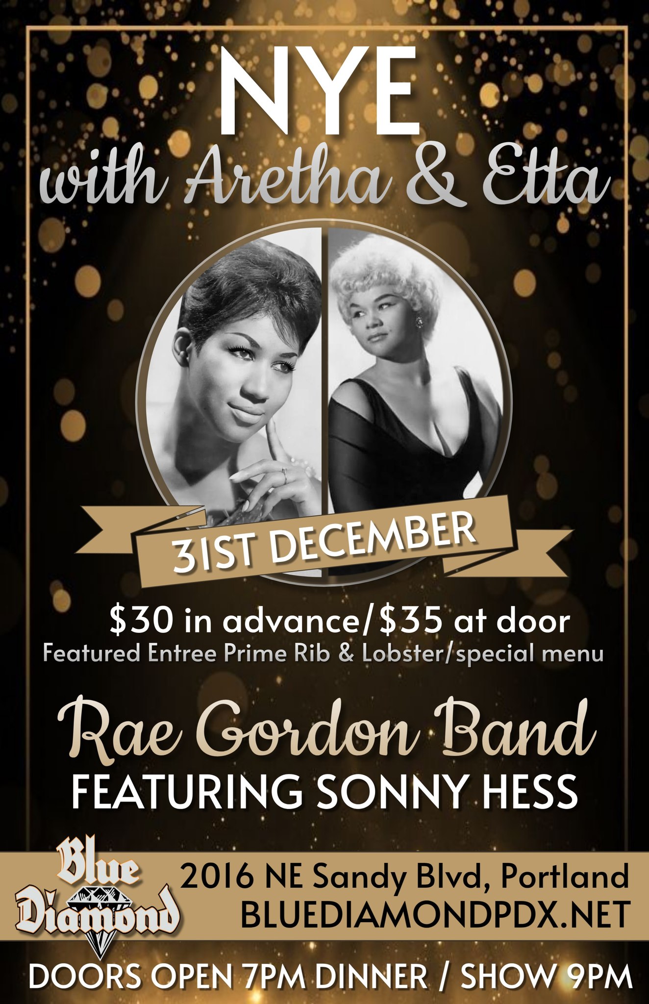 NYE with Aretha & Etta by Rae Gordon Band