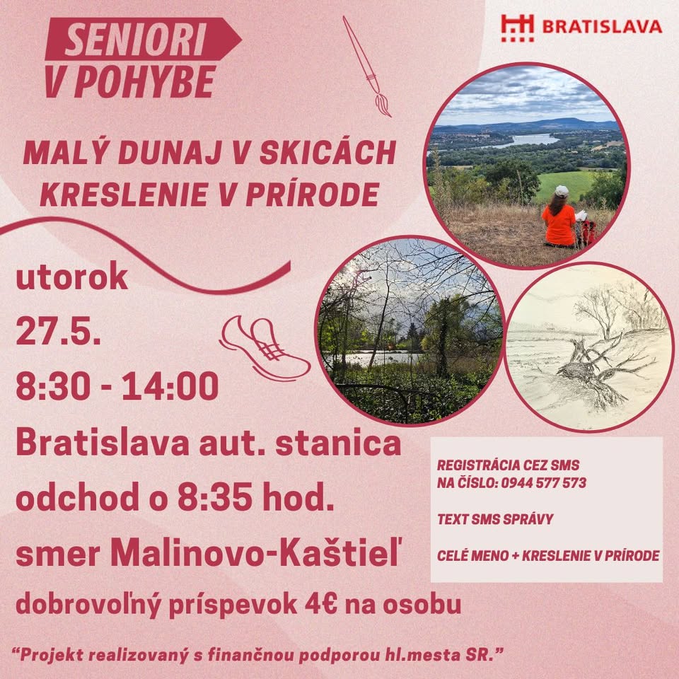 Malý Dunaj v skicách, kreslenie v prírode /27.5./