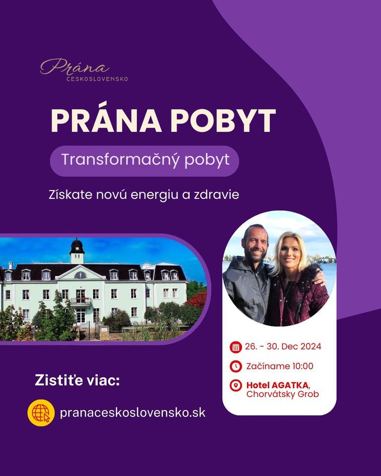 5 dňový Vianočný pobyt Pránická výŽiva - aktivácia energie Prána Živa - pri Bratislave