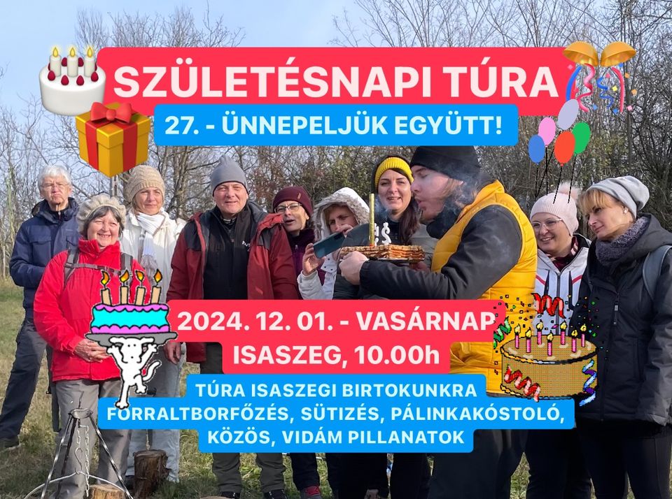 Születésnapi túra - 27. - túrázzunk és ünnepeljünk együtt!